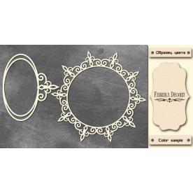 Набор чипбордов,ов Рамки с завитками 3 10х15 см #523 , цвет молочный, Фабрика Декора