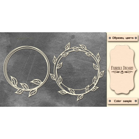 Набір чіпбордов Рамки з листям 10х15 см # 532, колір молочний, Фабрика Декору