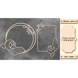 Набір чіпбордов Рамки нічне небо 10х15 см # 535, колір молочний, Фабрика Декору