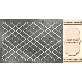 Набор чипбордов Cетка рабица 10х15 см #539 , цвет молочный, Фабрика Декора