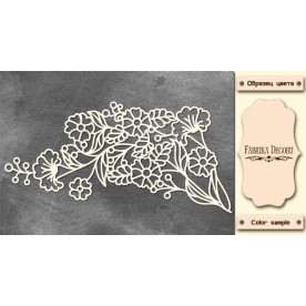 Набір чіпбордов Квітковий орнамент 10х15 см # 550, колір молочний, Фабрика Декору