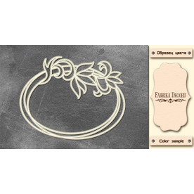  Набор чипбордов,ов Двойная рамка с цветочной веточкой 10х15 см #563, Фабрика Декору