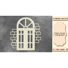3D-чипборд дверь с фрагментом стены 10х15 см #572