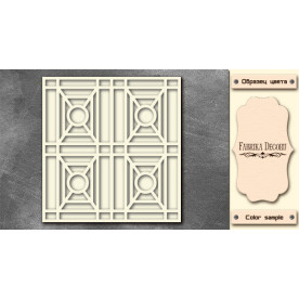 3D-чипборд двойная дверь с геометрическим узором 10х15 см #576, Фабрика Декора