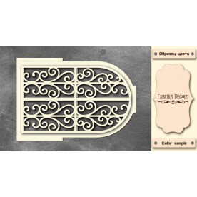3D-чіпборд двері з завитками 10х15 см # 577, Фабрика Декору