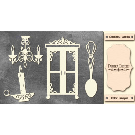 Набор чипбордов винтажные предметы 10х15 см #580,  Фабрика Декора