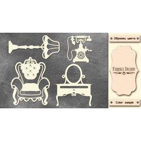 Набір чіпбордов вінтажна меблі 10х15 см # 581, Фабрика Декору