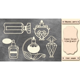 Набір чіпбордов, Вінтажні флакони з парфумами, 10х15см # 584, Фабрика Декору