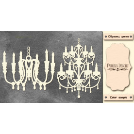 Набір чіпбордов, Люстра зі свічками, 10х15см # 589, Фабрика Декору