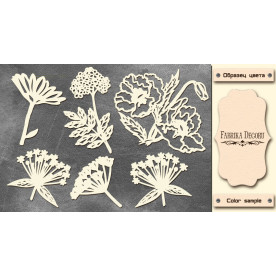 Набір чіпбордов, Літні квіти, 10х15см # 605, Фабрика Декору