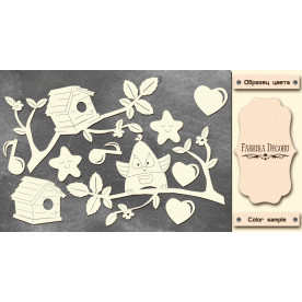 Набор чипбордов, Birdhouse, Cutie sparrow boy, 10х15см #608, Фабрика Декора