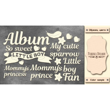  Набор чипбордов,ов, Album, Cutie sparrow boy, 10х15см #610, Фабрика Декора