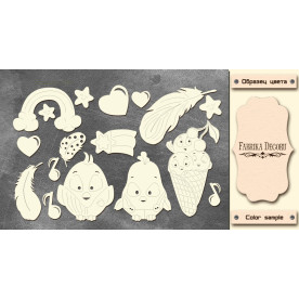 Набор чипбордов, Rainbow, Cutie sparrow, 10х15см #612, Фабрика Декора