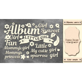 Набір чіпбордов, Album, Cutie sparrow girl, 10х15см #615, Фабрика Декору