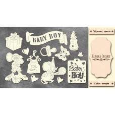Набор чипбордов,ов, Baby Boy, My little mousy boy, 10х15см #618, Фабрика Декора