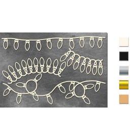 Набор чипбордов,ов Гирлянда 10х15 см #620, молочный, Фабрика Декора