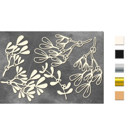 Набор чипбордов Омела 10х15 см #624, молочный, Фабрика Декора