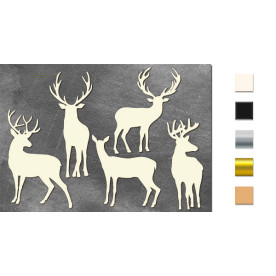 Набор чипбордов Олени 10х15 см #627, молочный, Фабрика Декора