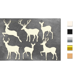 Набір чіпбордів Олені #1 10х15 см #633, Фабрика Декору