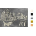 Набор чипбордов Рождественский пейзаж 10х15 см #636, молочный, Фабрика Декора