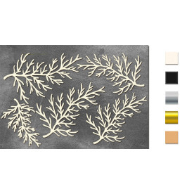 Набор чипбордов Веточки туи 10х15 см #637, молочный, Фабрика Декора