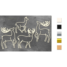 Набор чипбордов,ов Олени #2 10х15 см #641, молочный, Фабрика Декора