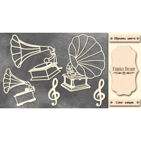 Набір чіпбордів, Грамофон #667, 10х15 см, 1,3 мм, Фабрика Декору