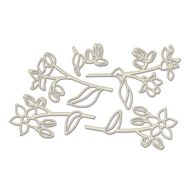 Набір чіпбордів, Summer botanical diary, # 689, бежевий, 10х15 см, Фабрика Декору