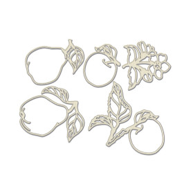 Набор чипбордов, Summer botanical diary, #692, бежевый, 10х15 см, Фабрика Декора