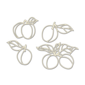 Набор чипбордов, Summer botanical diary, #693, бежевый, 10х15 см, Фабрика Декора