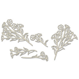 Набор чипбордов, Summer botanical diary, #694, бежевый, 10х15 см, Фабрика Декора