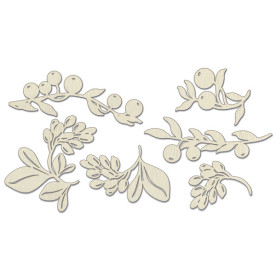 Набор чипбордов, Summer botanical diary, #698, бежевый, 10х15 см, Фабрика Декора