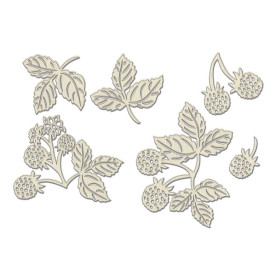 Набор чипбордов, Summer botanical diary, #699, бежевый, 10х15 см, Фабрика Декора