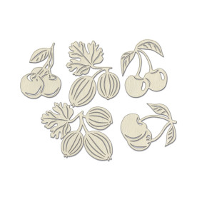 Набор чипбордов, Summer botanical diary, #702, бежевый, 10х15 см, Фабрика Декора