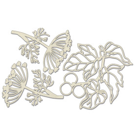 Набір чіпбордів, Summer botanical diary, # 704, бежевий, 10х15 см, Фабрика Декору