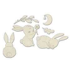 Набір чіпбордів, Sweet bunny, # 707, бежевий, 10х15 см, Фабрика Декору