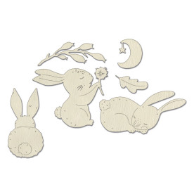 Набір чіпбордів, Sweet bunny, # 707, бежевий, 10х15 см, Фабрика Декору