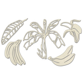 Набір чіпбордів, Botany exotic, # 714, бежевий, 10х15 см, Фабрика Декору