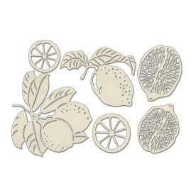 Набор чипбордов, Botany exotic, #715, бежевый, 10х15 см, Фабрика Декора