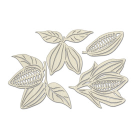 Набір чіпбордів, Botany exotic, # 720, бежевий, 10х15 см, Фабрика Декору