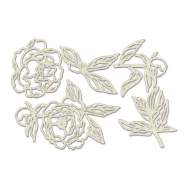 Набор чипбордов, Peony Garden, #727, бежевый, 10х15 см, Фабрика Декора