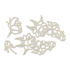 Набор чипбордов, Peony Garden, #728, бежевый, 10х15 см, Фабрика Декора