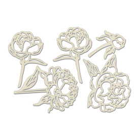 Набір чіпбордів, Peony Garden, # 729, бежевий, 10х15 см, Фабрика Декору