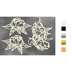 Набор чипбордов, Peony Garden, #730, бежевый, 10х15 см, Фабрика Декора