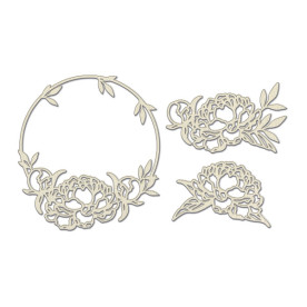 Набір чіпбордів, Peony Passion, # 734, бежевий, 10х15 см, Фабрика Декору