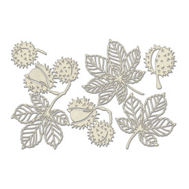 Набор чипбордов, Autumn botanical diary, #735, бежевый, 10х15 см, Фабрика Декора