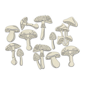 Набір чіпбордів, Autumn botanical diary, # 742, бежевий, 10х15 см, Фабрика Декору