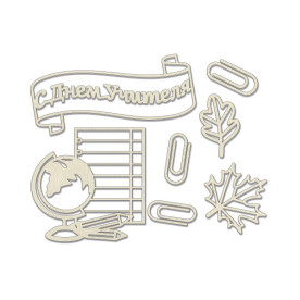 Набір чіпбордів, Autumn botanical diary, # 746, бежевий, 10х15 см, Фабрика Декору