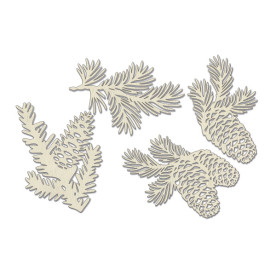 Набор чипбордов, Winter botanical diary, #760 бежевый, 10х15 см, Фабрика Декора