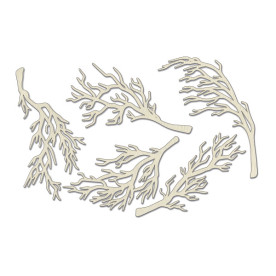 Набор чипбордов, Веточки #767 бежевый, 10х15 см, Фабрика Декора